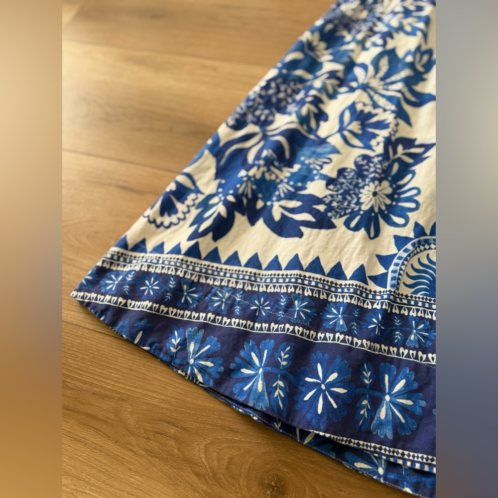 FRAM RIO BLUE LINEN TAPESTRY MAXI BLUE DRESS SMALL - Picture 4 of 8
